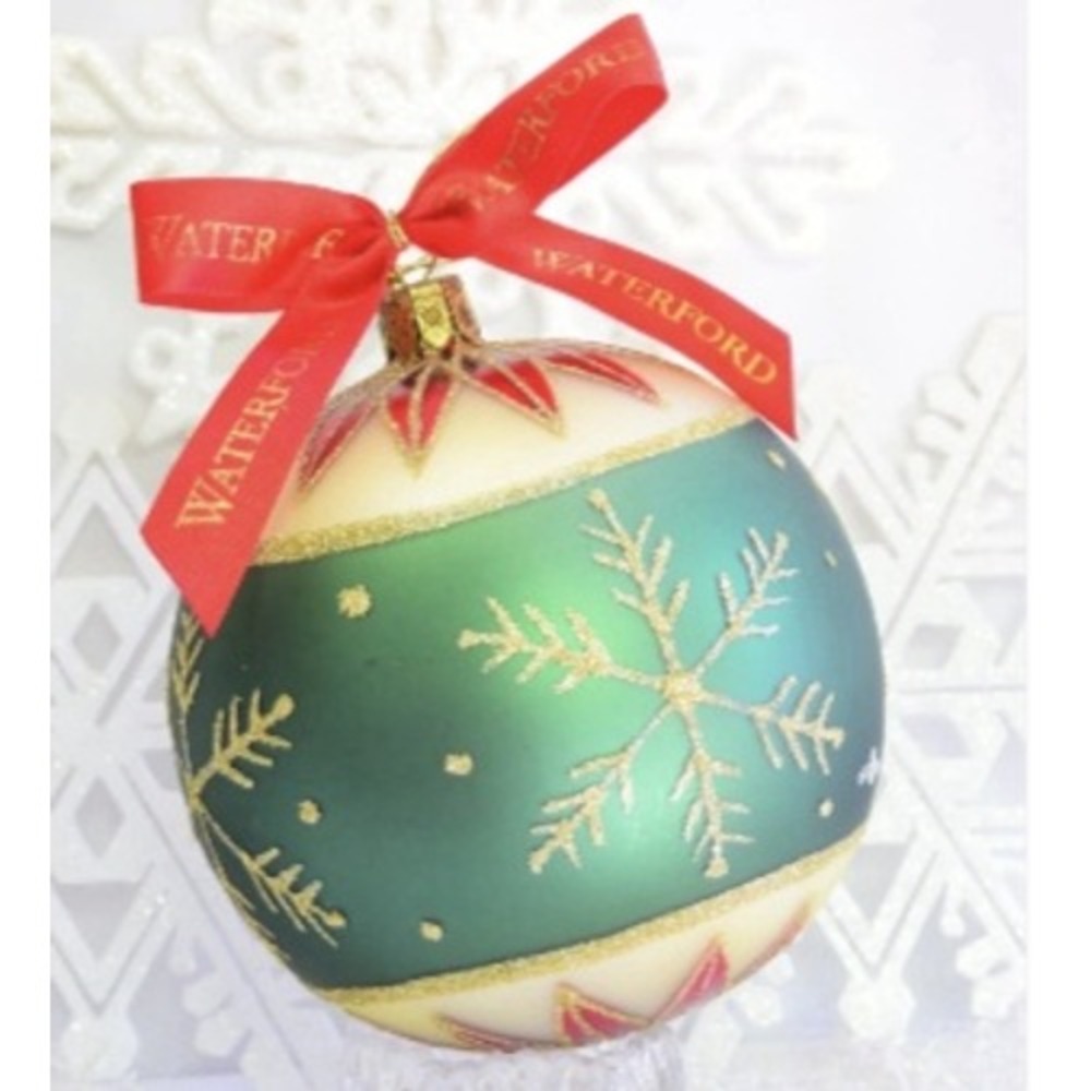 Waterford Holiday Heirloom Four Seasons Winter Ball Ornament Snowflake 2003 4"